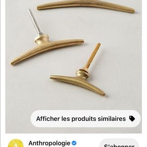 Anthropologie Brass Streamline set of 19 knobs